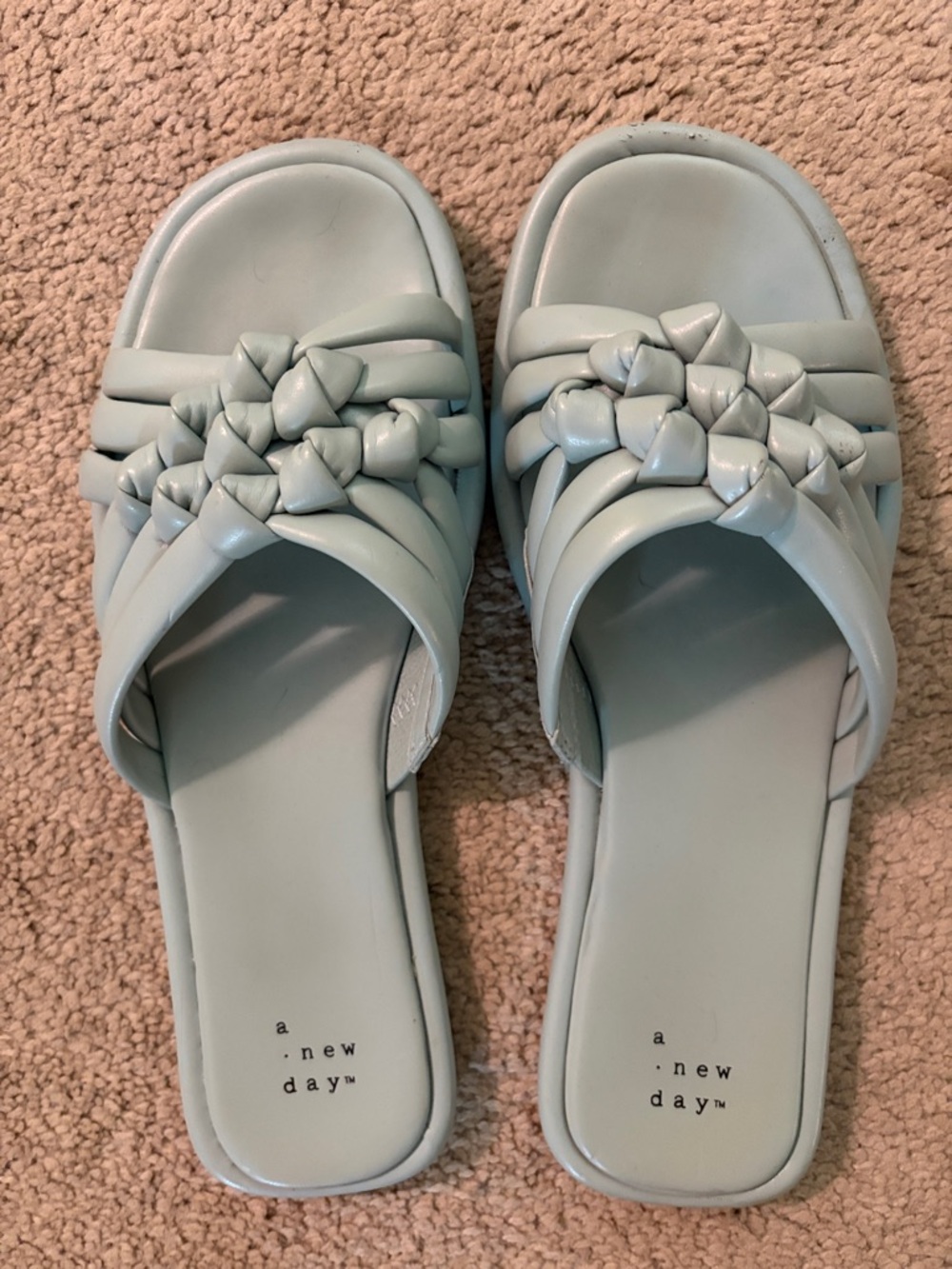 a new day Braided Slide Sandals in Pale Blue